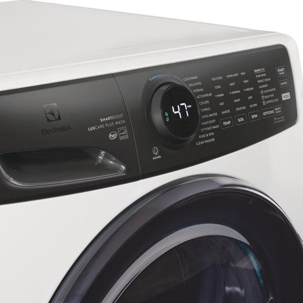 Electrolux 4.5 Cu. Ft. Front Load Washer and 8.0 Cu. Ft. Electric Dryer with Pedestal with Spacious Storage Drawer in Matte White, , large