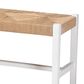Baxton Studio Prita Dining Bench in White and Brown, , large