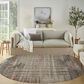 Nourison Rustic Textures Grey and Multicolor 7"10" Round Area Rug, , large