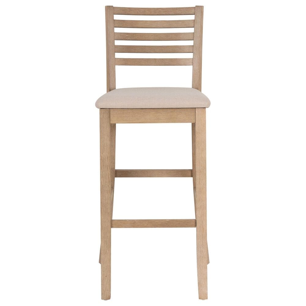 Linon Home Decor Torino Ladder Back Bar Stool in Grey Wash, , large