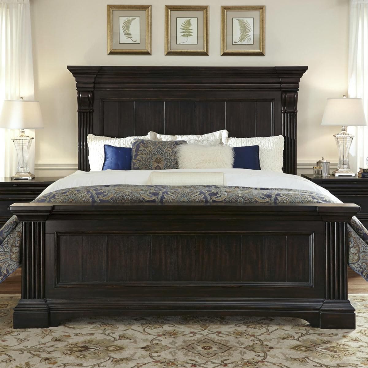 Chapel Hill Caldwell California King Panel Bed in Dark Espresso