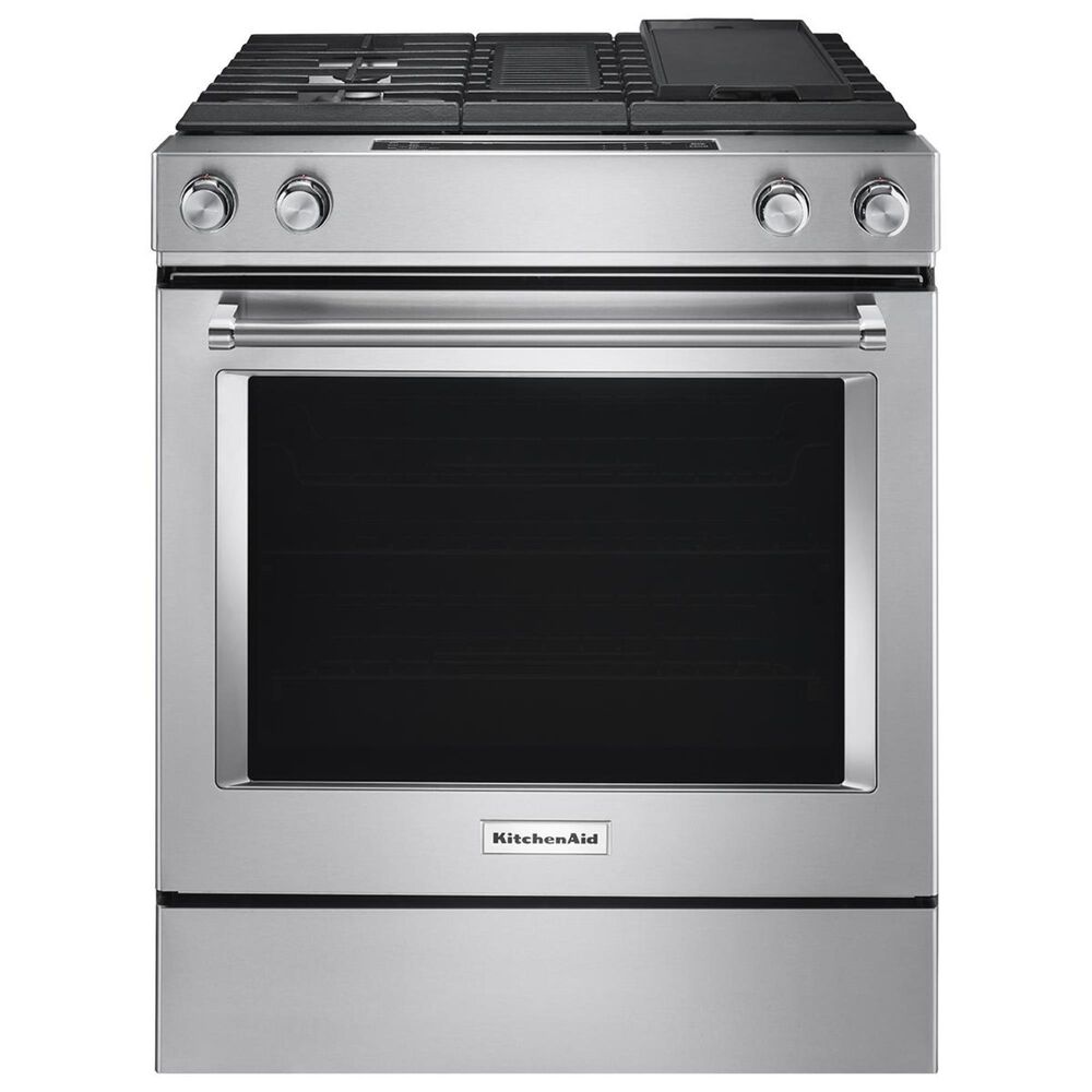 KitchenAid 6.4 Cu. Ft. Slide-In Dual-Fuel Range in Stainless Steel, , large