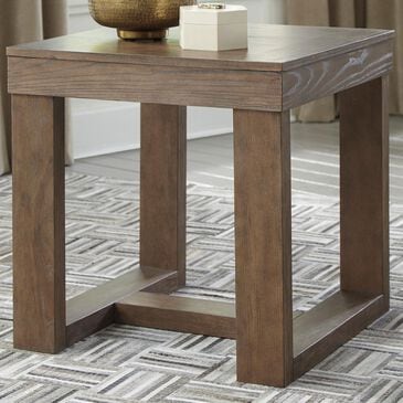 Ashley Cariton End Table in Grayish Brown, , large