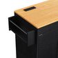 HOMLUX 74.8" Kitchen Island with Extendable Dining Table in Black and Natural, , large