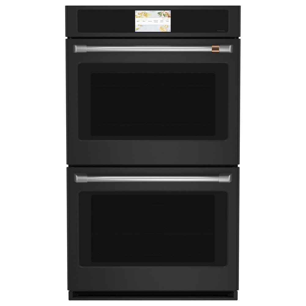 Cafe 2-Piece Kitchen Package with Matte Black 30" Smart Built-In Convection Double Wall Oven and Stainless Steel 36" Touch Control Induction Cooktop, , large