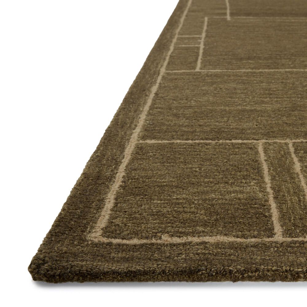 Loloi Barrow Olive and Natural 2&#39;3&quot; x 3&#39;9&quot; Area Rug, , large