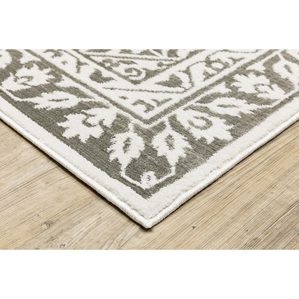 Oriental Weavers Montecito Medallion 2&#39;3&quot; x 7&#39;6&quot; Gray Runner, , large