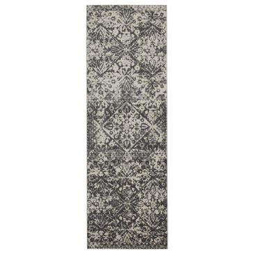 Feizy Kano 3876F 2"7" x 8" Charcoal and Ivory Runner, , large