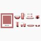 Fratelli Guzzini Vanity Terra Table Napkin Holder in Mauve, , large