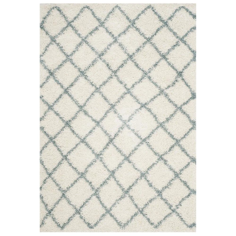 Safavieh Dallas Shag SGD258J-5 5&#39;1&quot; x 7&#39;6&quot; Ivory/Seafoam Area Rug, , large
