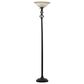 Maple and Jade Twisted Flourishes and Rings Floor Lamp in Matte Black, , large