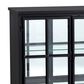 Crestview Collection Hopkins 4-Door Sideboard in Black and Clear, , large
