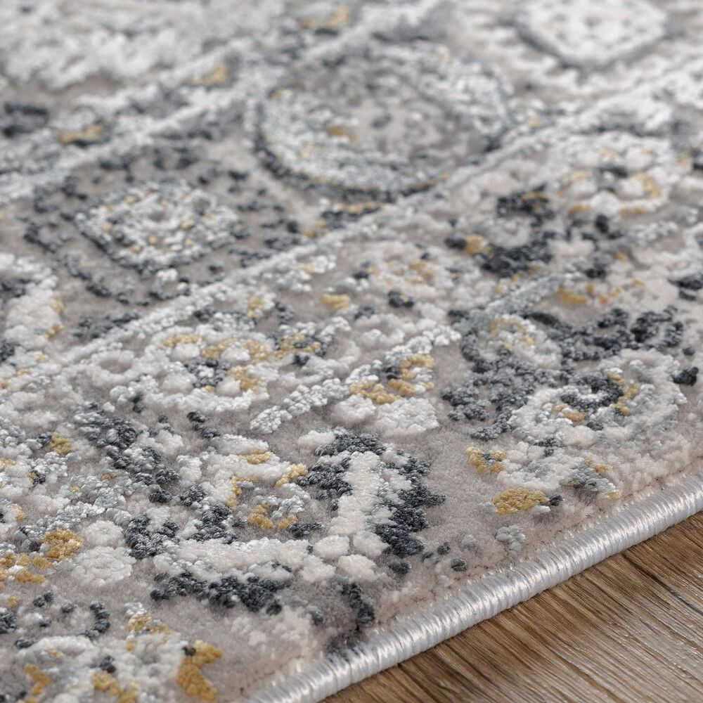 Surya Solar 10&#39; x 14&#39; Gray, Light Gray, Charcoal, Black and Mustard Area Rug, , large