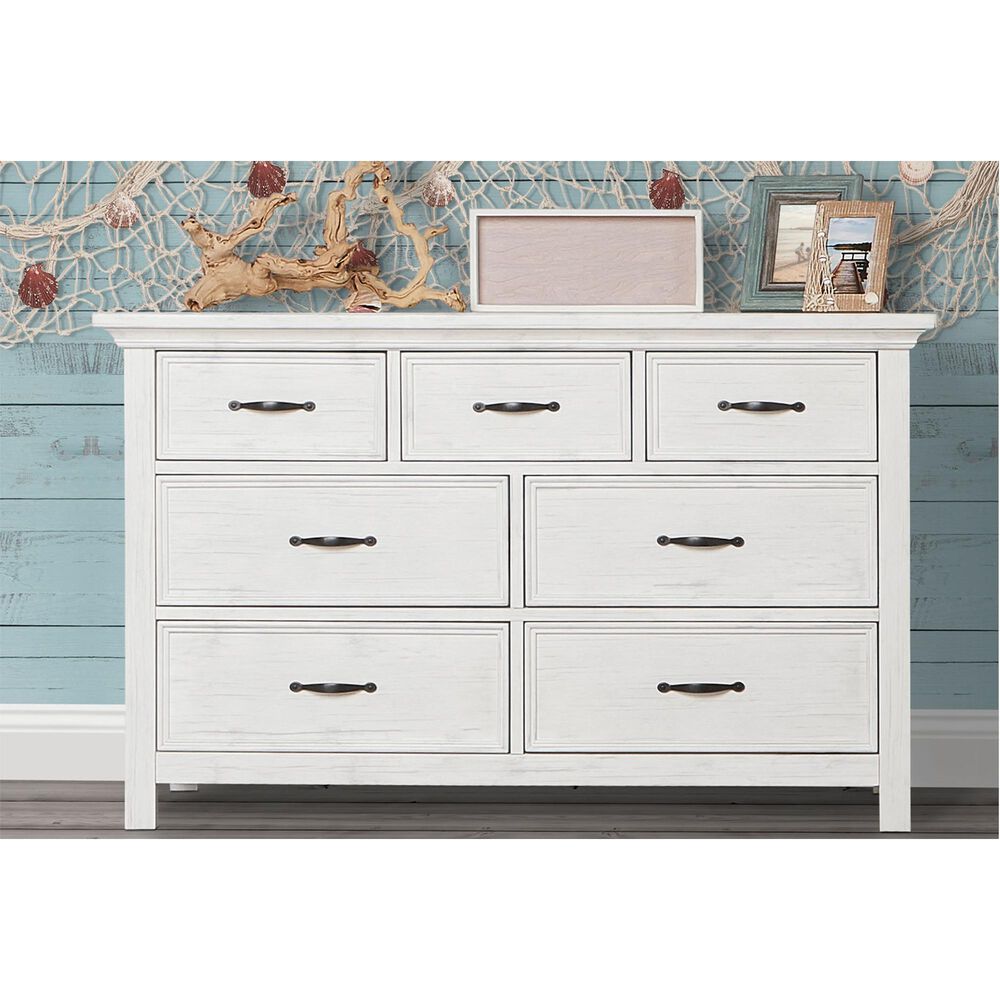 evolur belmar double dresser in weathered white