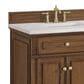 James Martin Vanities Lorelai 72"Double Vanity in Mid-Century Walnut with 3 cm Arctic Fall Solid Surface Top, , large