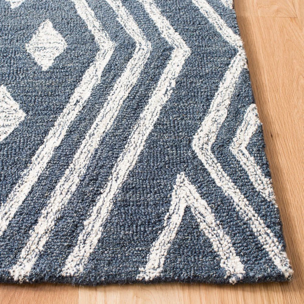 Safavieh Micro-Loop 2&#39;3&quot; x 7&#39; Navy and Blue Runner, , large
