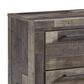 Ashley Derekson 2 Drawer Nightstand in Walnut and Gray, , large