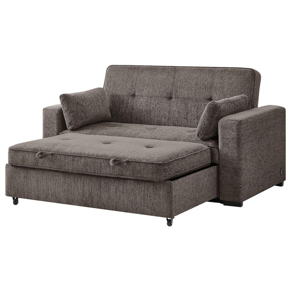 Lilola Home Arnold Convertible Sofa Sleeper in Ash Brown, , large