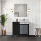 Lexora Home Zilara 36" Single Bathroom Vanity in Black and Grey with 11 cm Castle Grey Marble Top and Rectangular Sink, , large