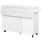HOMLUX 51" Kitchen Island with Tilt Trash Can Cabinet in White, , large