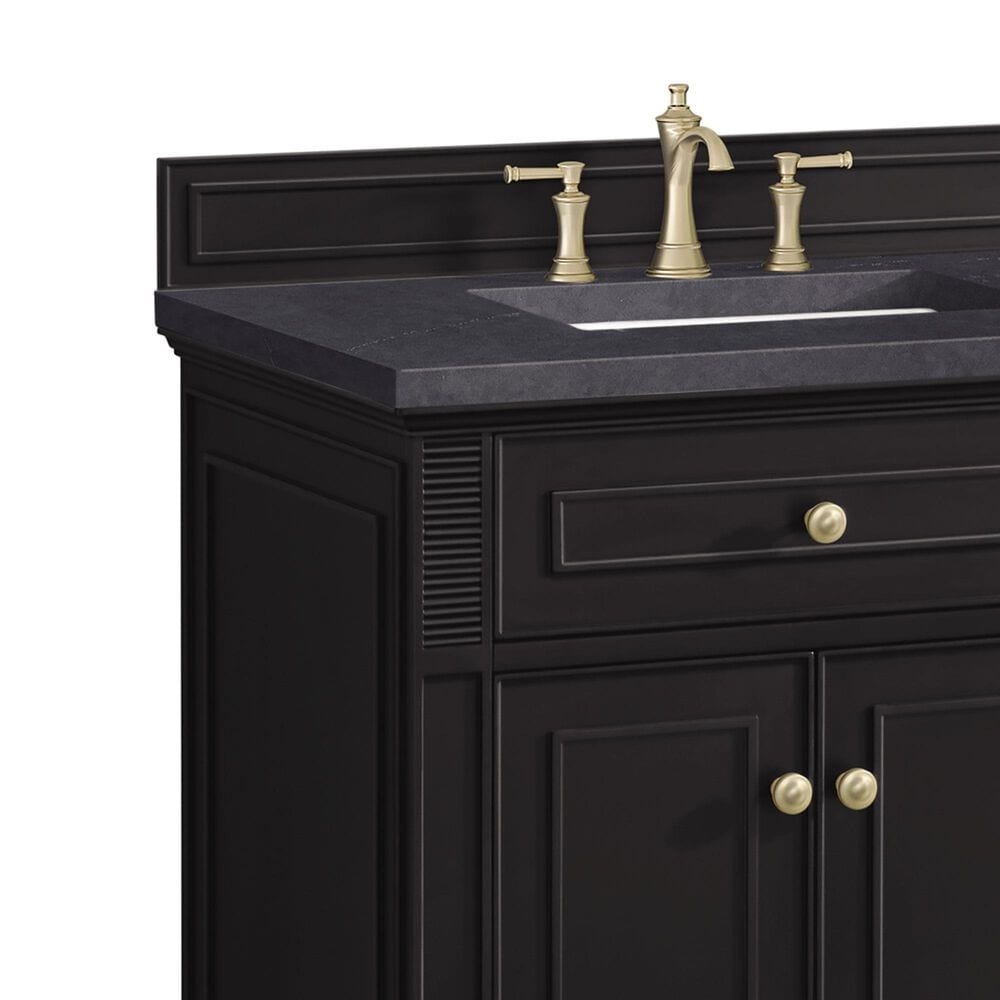 James Martin Vanities Lorelai 72&quot; Double Vanity in Black Onyx with 3 cm Charcoal Soapstone Quartz Top, , large