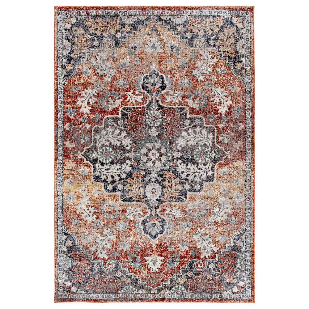 Central Oriental Minerva Edwina 5" x 7"3" Spring and Vintage Blue Area Rug, , large