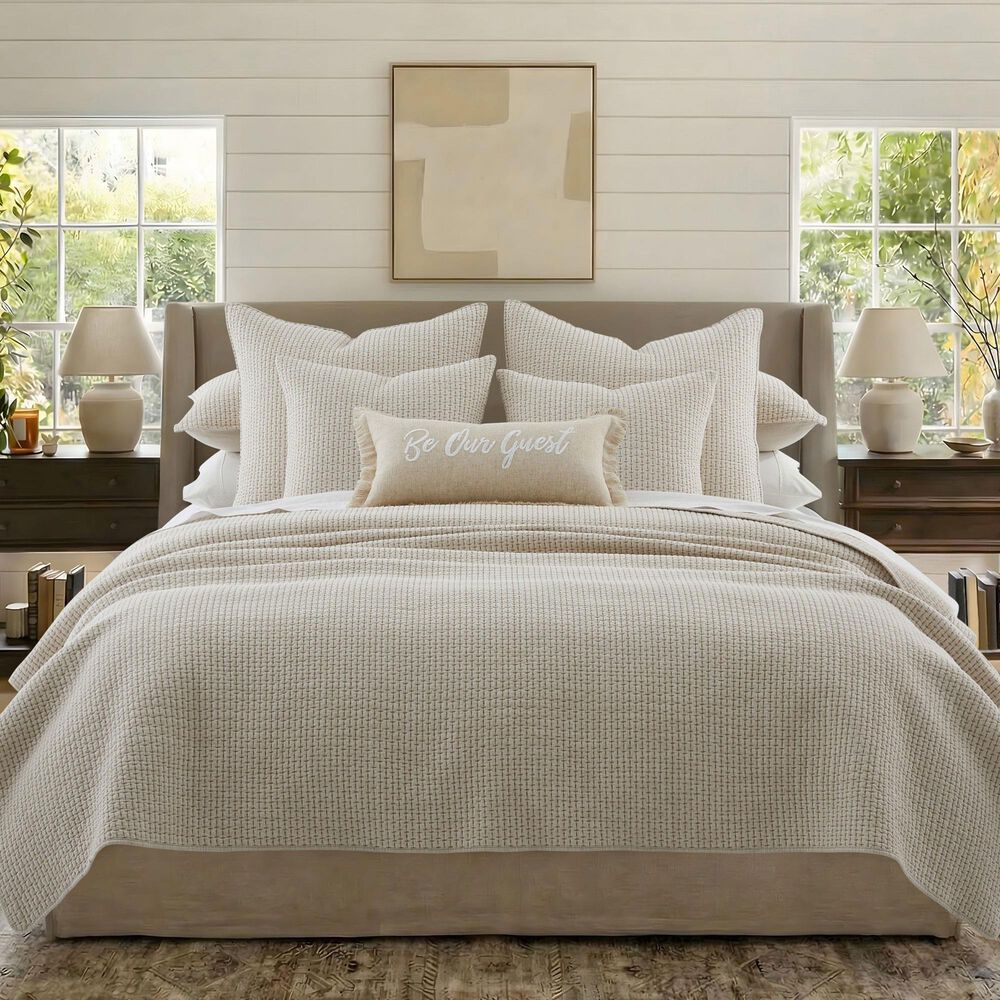 Levtex Pick-Stitch Artisan 3-Piece King Quilt Set in Taupe, , large