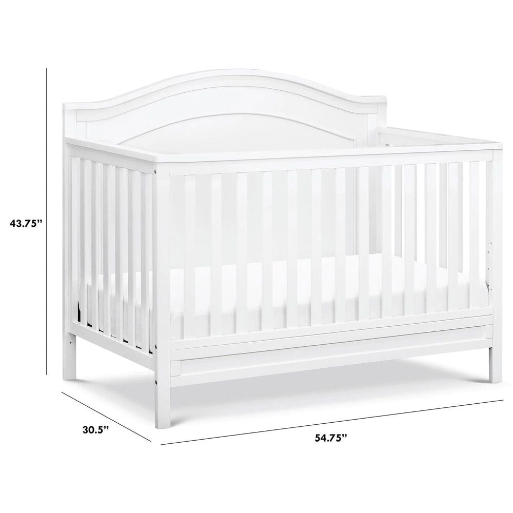 DaVinci Charlie 4-In-1 Convertible Crib and 3-Drawer Dresser in White, , large