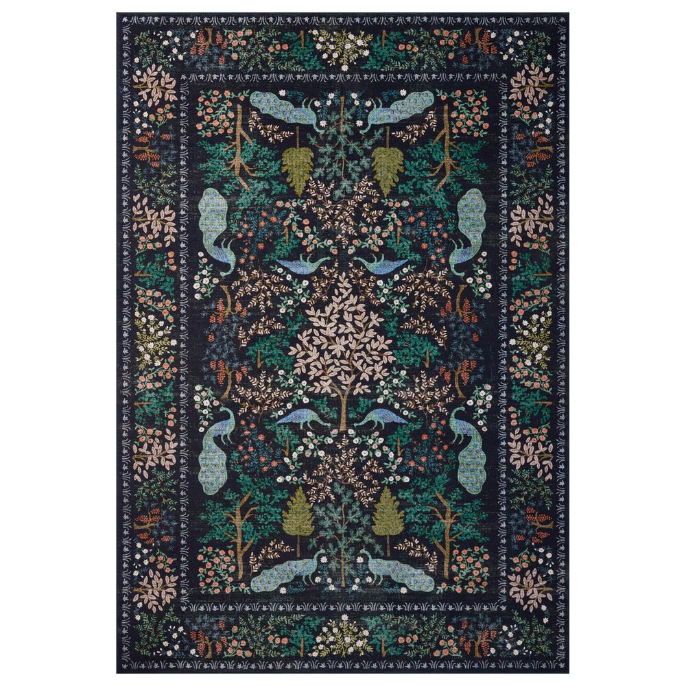 Loloi Canopy Peacock Forest Charcoal 8"6" x 11"6" Area Rug, , large