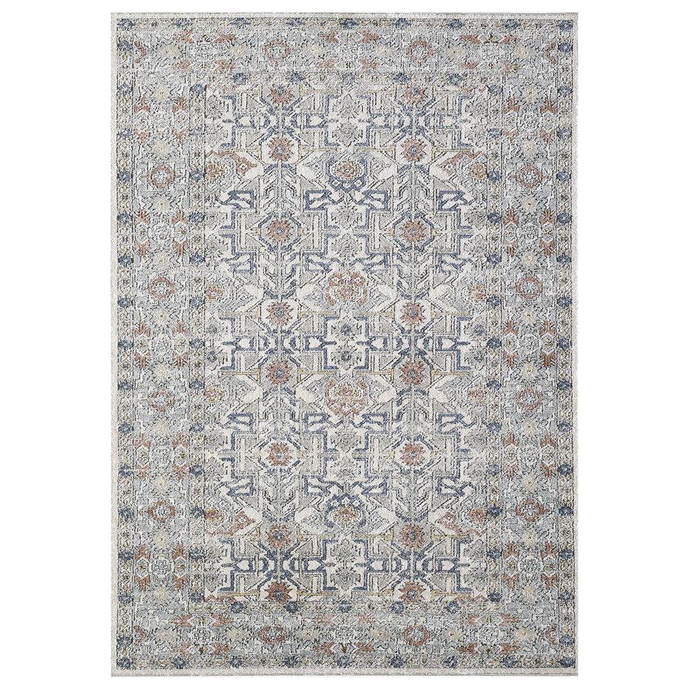 Central Oriental Orient Dania 5"3" x 7"3" Cream and Light Blue Area Rug, , large