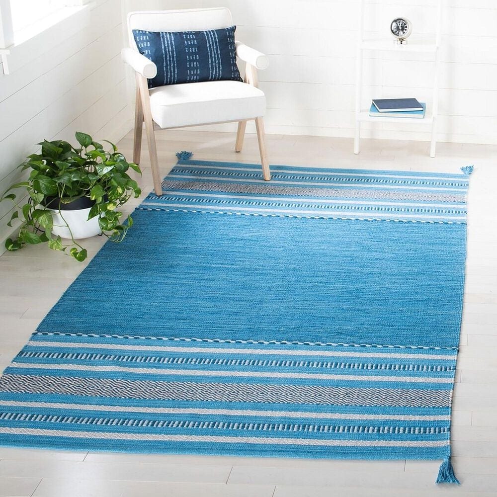 Safavieh Montauk MTK215M 4&#39; x 6&#39; Blue and Grey Area Rug, , large