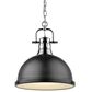 Golden Lighting Duncan 1-Light Pendant with Chain in Chrome, , large