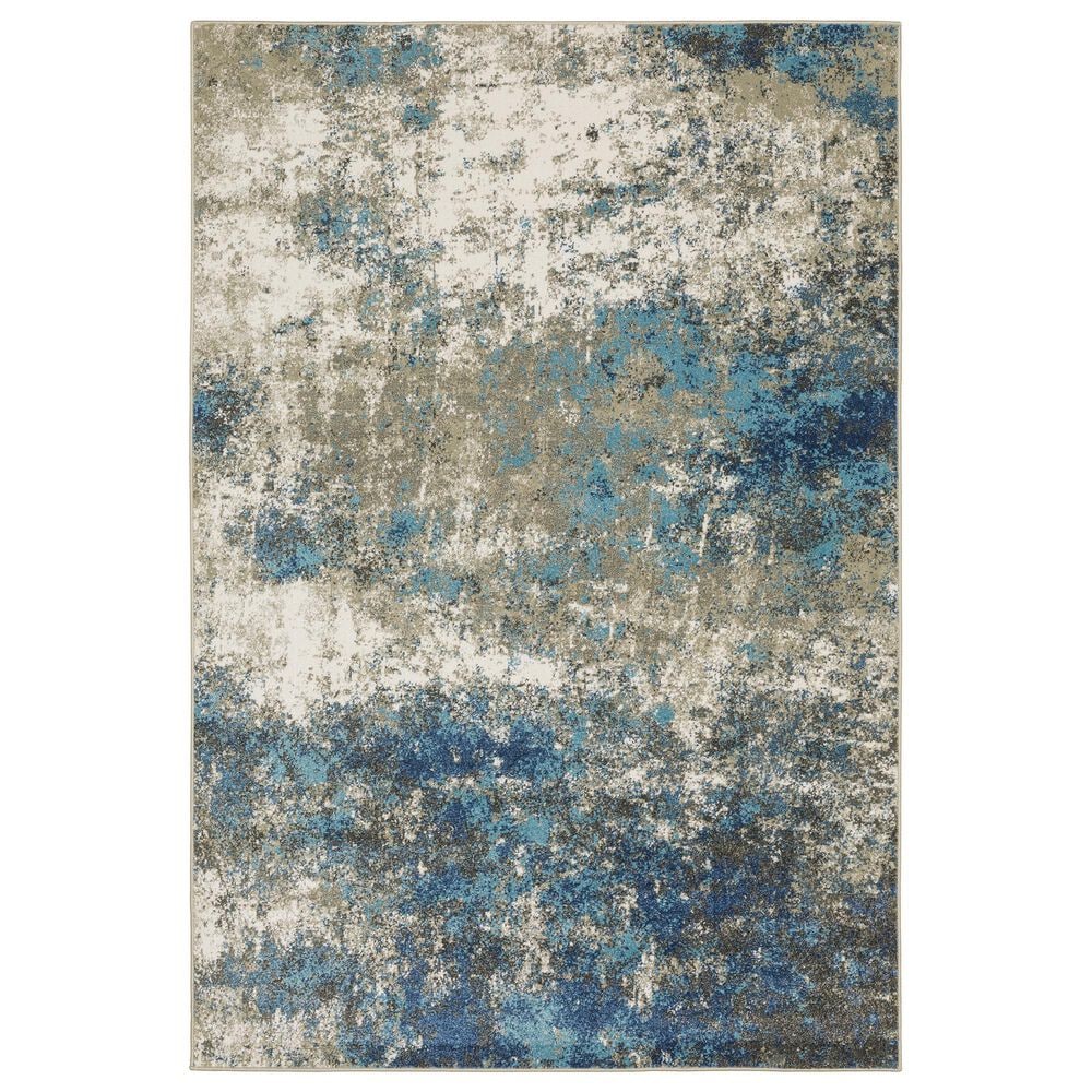 Oriental Weavers Venice Rimini 7"10" x 10" Blue and Beige Area Rug, , large