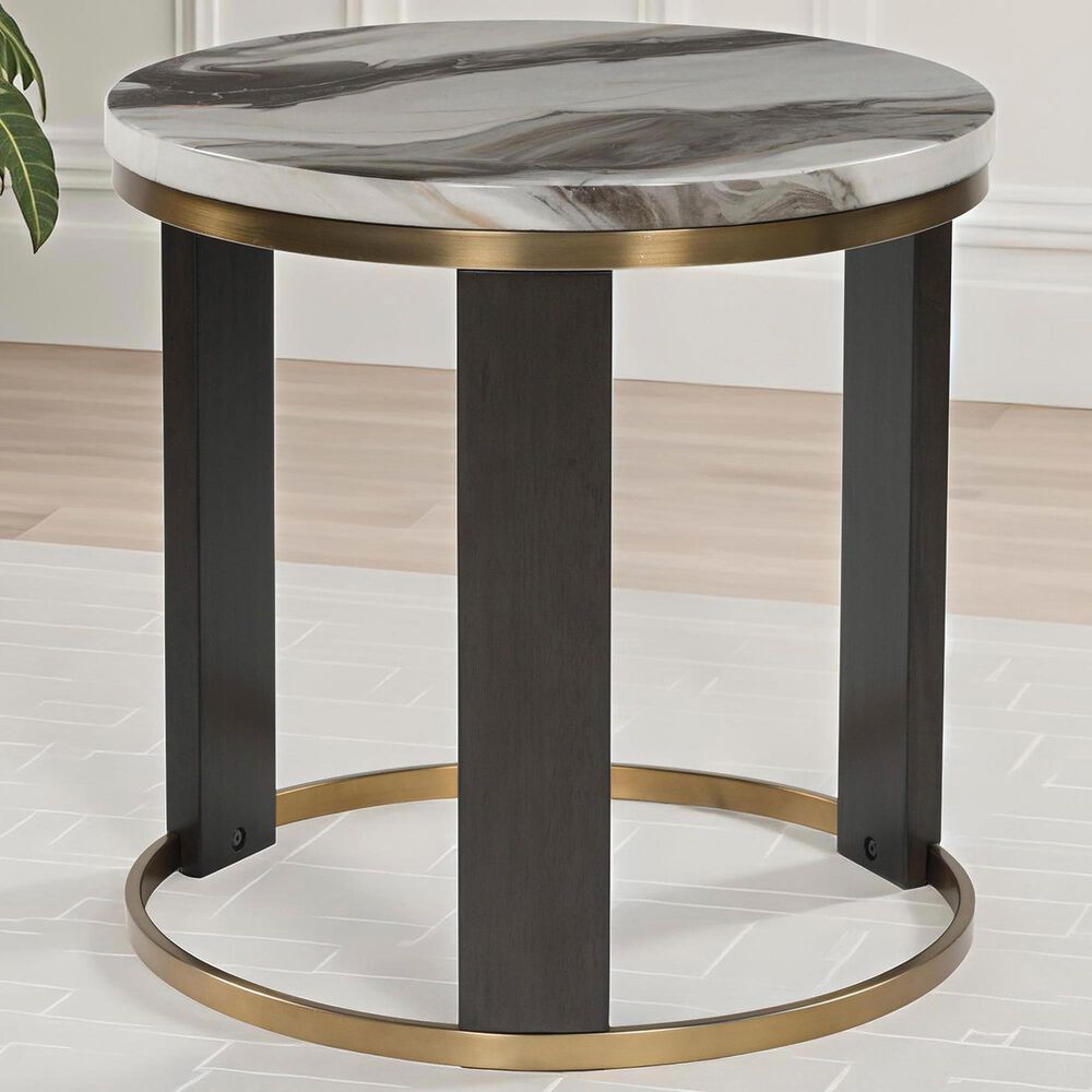 Ashley Jazmore End Table in Brown and Brass, , large