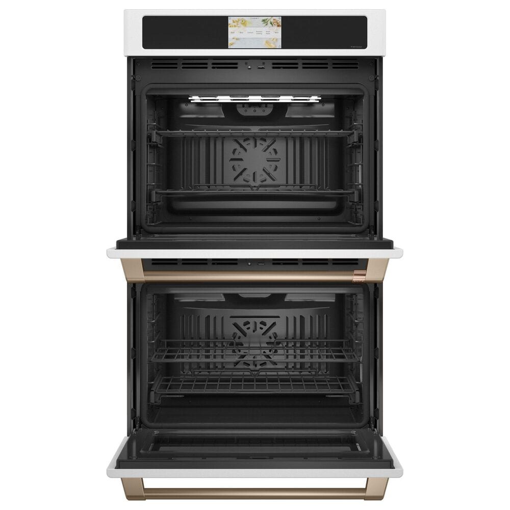 Cafe 2-Piece Kitchen Package with Matte White 30" Smart Built-In Convection Double Wall Oven and Stainless Steel 36" Electric Cooktop, , large