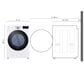 LG 7.4 Cu. Ft. Front Load Electric Dryer with TurboSteam in White, , large