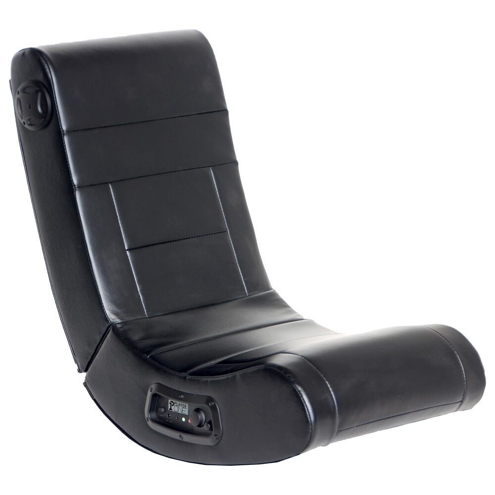 X-Rocker Spade Floor Rocker 2.1 Bluetooth Audio Foldable Rocking Video Gaming Chair with 2 speakers and 1 subwoofer/Black, , large