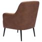 Zuo Modern Tasmania Accent Chair in Vintage Brown and Gold, , large