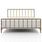 Furniture of America Blair King Slat Bed in Gold, , large