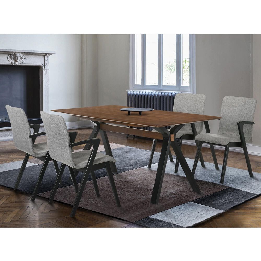 Blue River Laredo and Varde 5-Piece Dining Set in Black and Walnut, , large