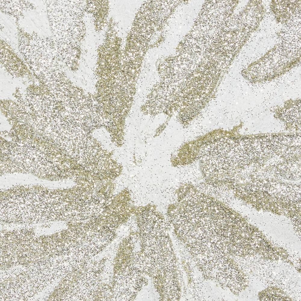 Maple and Jade 39&quot; x 39&quot; Canvas Starburst Abstract Metallic Framed Wall Art with Silver Framed in White, , large