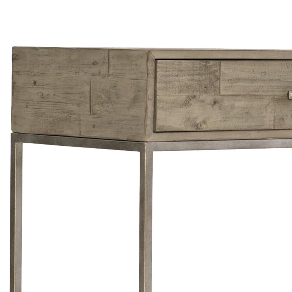 Bernhardt Highland Park Alvar Nightstand in Morel and Glazed Silver