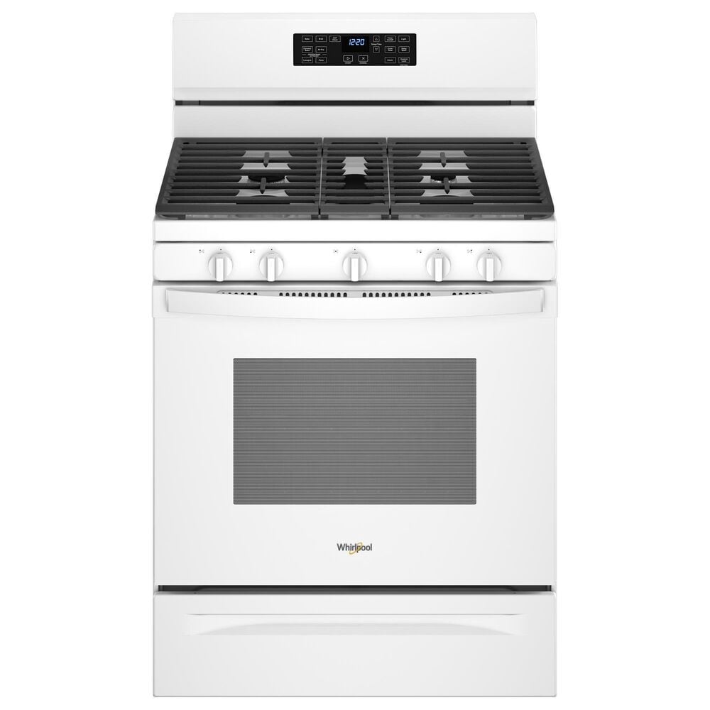 Whirlpool 5 Cu. Ft. Gas Range 5-in-1 Air Fry Oven in White, , large