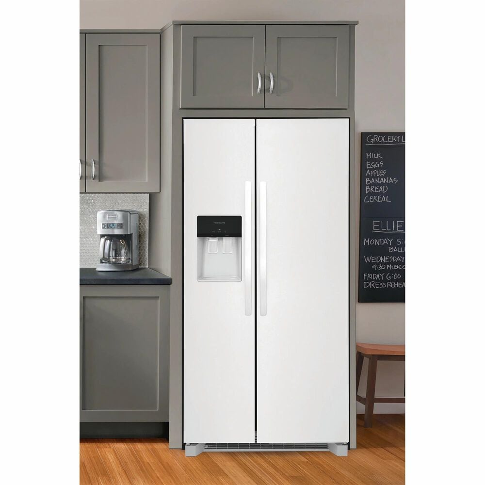 Frigidaire 25.6 Cu. Ft. Standard Depth Side-by-Side Refrigerator in White, , large