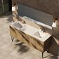 Lexora Home Lancy 72" Double Bathroom Vanity in Rustic Acacia with 2 cm White Cultured Marble Top and Rectangular Sinks, , large