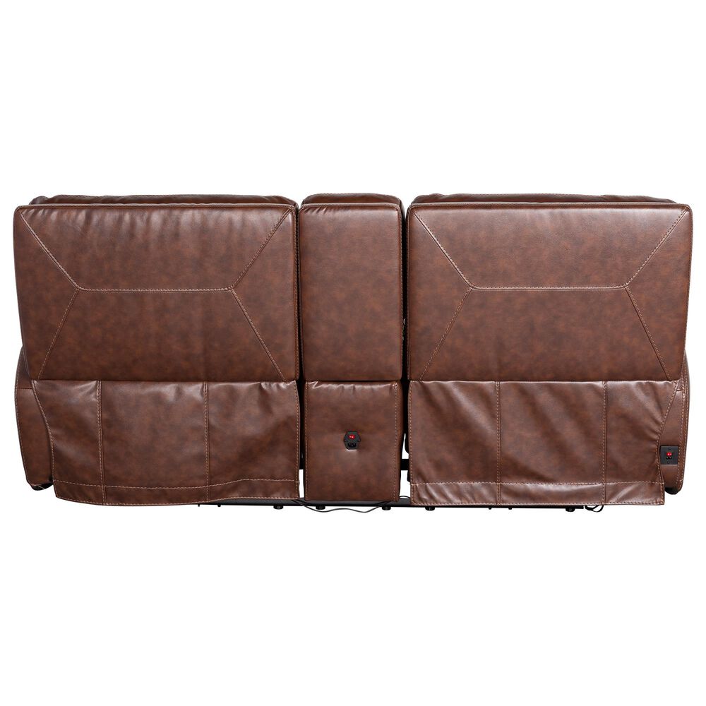 Sienna Designs Power Reclining Console Loveseat with Power Headrest in Longhorn Bramble , , large