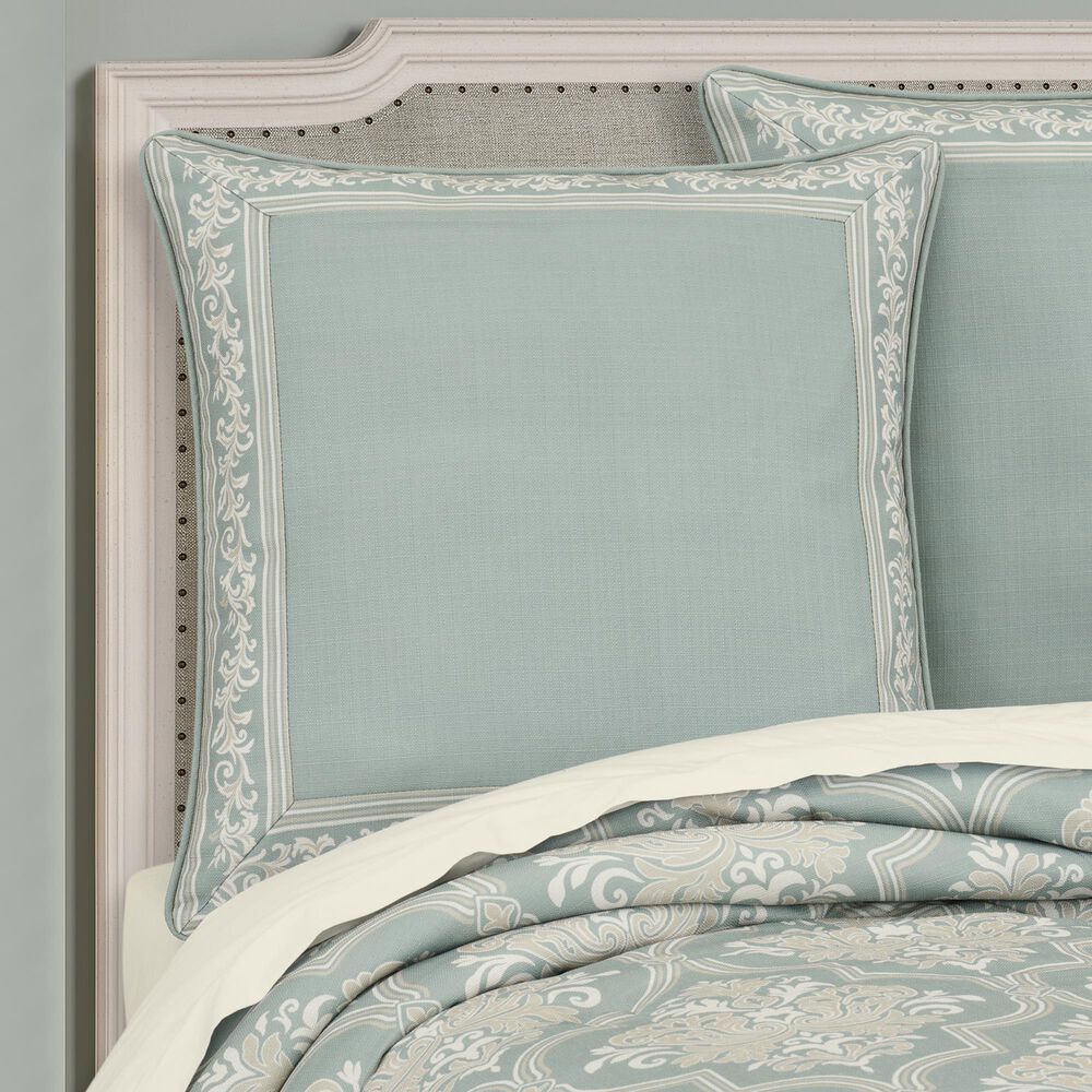 J. Queen New York Tranquility 26&quot; Square Euro Pillow Sham in Aqua, , large