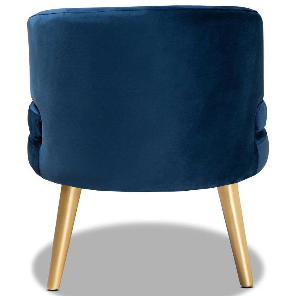 Baxton Studio Baptiste Accent Chair in Navy Blue, , large
