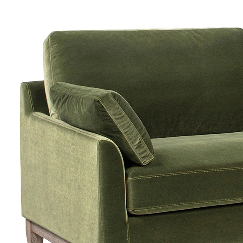 Jennifer Taylor Home Pasadena Stationary Sofa in Olive Green Velvet, , large