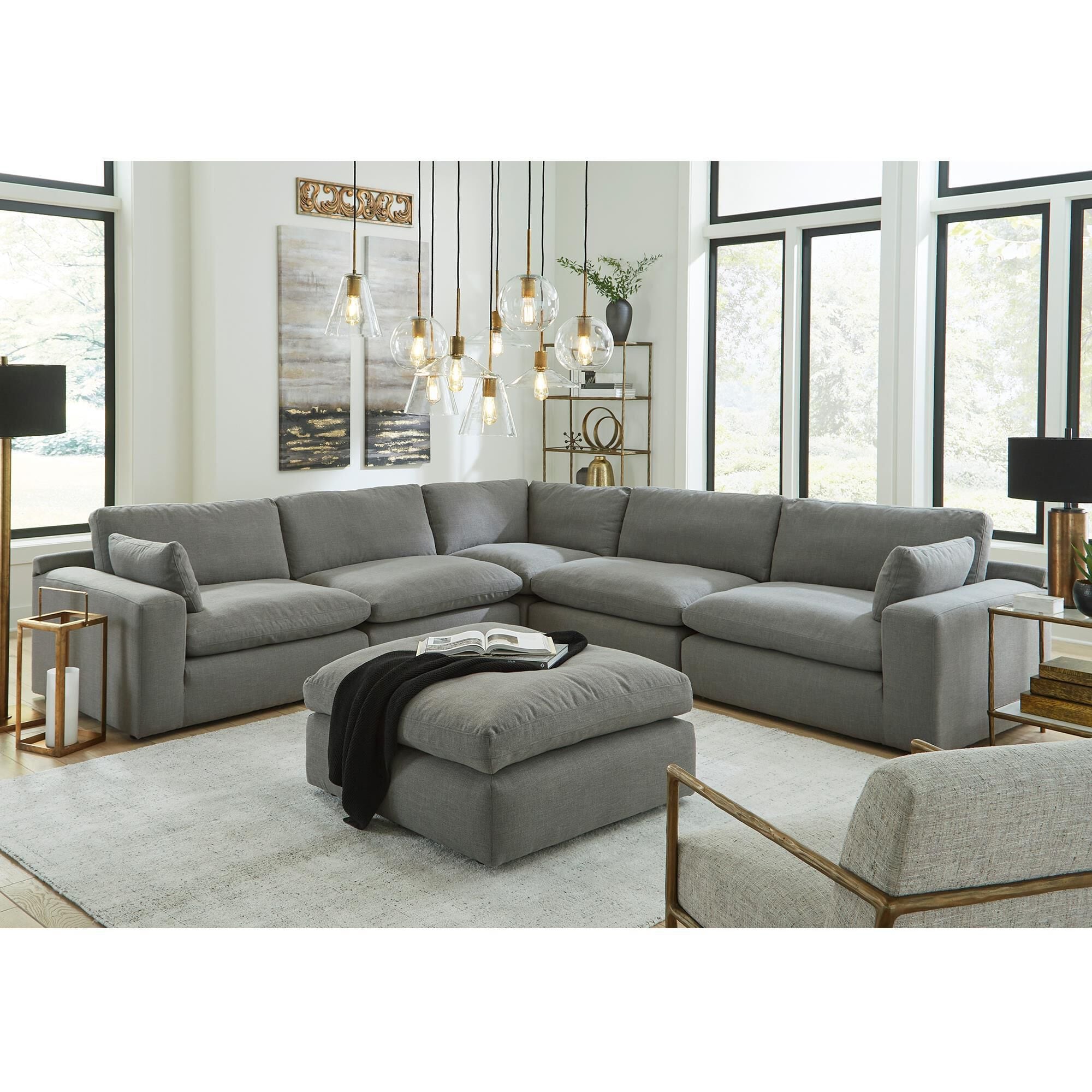 Ashley top smoke sectional